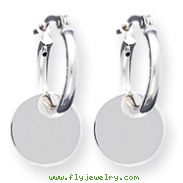 Sterling Silver Dangle Hoop Earrings