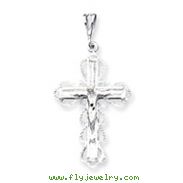 Sterling Silver Diamond-Cut Crucifix Pendant