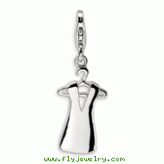 Sterling Silver Dress On Hanger With Lobster Clasp Charm
