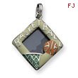Sterling Silver Enameled Basketball Picture Frame Charm