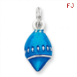 Sterling Silver Enameled Blue Shell Charm