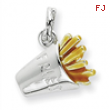 Sterling Silver Enameled French Fry Charm