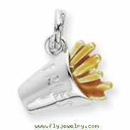 Sterling Silver Enameled French Fry Charm