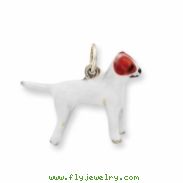 Sterling Silver Enameled Jack Russell Charm