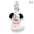 Sterling Silver Enameled Puppy Charm