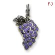 Sterling Silver Enameled Purple Grape Charm