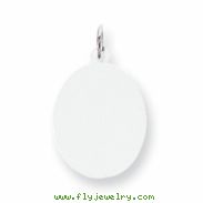 Sterling Silver Engraveable Oval Disc Charm