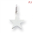 Sterling Silver Engraveable Star Disc Charm