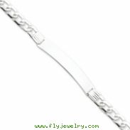 Sterling Silver Fancy ID Link Bracelet