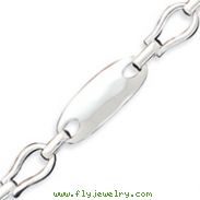 Sterling Silver Fancy Link ID Bracelet
