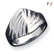 Sterling Silver Fancy Ribbed Ring