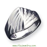 Sterling Silver Fancy Ribbed Ring
