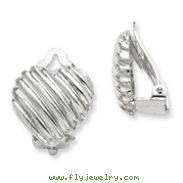 Sterling Silver Heart Clip Back Non-Pierced Earrings