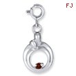 Sterling Silver Hearts Of Promise Created January Garnet Birthstone Charm