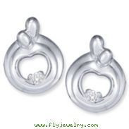 Sterling Silver Hearts Of Promise Post Cubic Zirconia Earrings