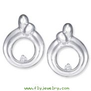 Sterling Silver Hearts Of Promise Post Diamond Earrings