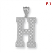 Sterling Silver Initial H Charm