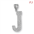 Sterling Silver Initial J Charm