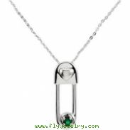 Sterling Silver May & Packaging Safe In My Love Pendant And Chain With Package