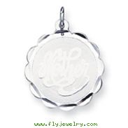 Sterling Silver Mother Disc Charm