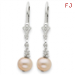 Sterling Silver Natural Cultured Pearl Earrings