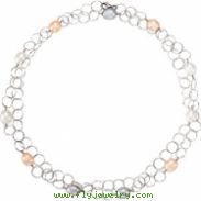 Sterling Silver NECKLACE Complete with Stone 40.00 INCH NA 10.00-11.00 MM FRSHWATER CULTURED PEARL P
