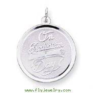 Sterling Silver On Graduation Day Disc Charm