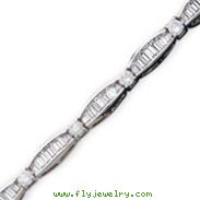 Sterling Silver Pave CZ Bracelet