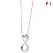 Sterling Silver Polished Infinite Love 18