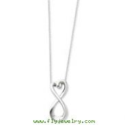Sterling Silver Polished Infinite Love 18" Necklace
