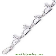 Sterling Silver Rabbits Bracelet