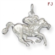 Sterling Silver Race Horse Charm