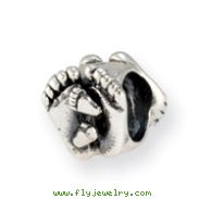 Sterling Silver Reflections Big & Little Feet Bead