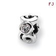 Sterling Silver Reflections Cubic Zirconia Bead
