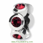 Sterling Silver Reflections January Swavorski Crystal Birthstone Bead