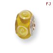 Sterling Silver Reflections Kids Yellow Murano Glass Bead