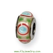 Sterling Silver Reflections Multi Murano Glass Bead