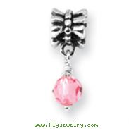 Sterling Silver Reflections Pink Dangle Bead