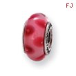 Sterling Silver Reflections Pink Murano Glass Bead