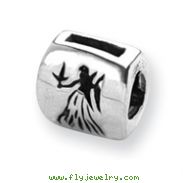 Sterling Silver Reflections Virgo Zodiac Antiqued Bead