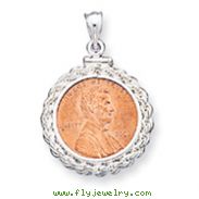 Sterling Silver Rope Coin Bezel Pendant
