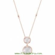 Sterling Silver ROSE GOLD PLATED 17.00 INCH NONE
