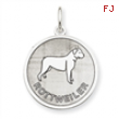 Sterling Silver Rottweiler Disc Charm