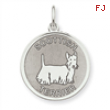 Sterling Silver Scottish Terrier Disc Charm
