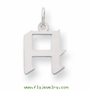 Sterling Silver Small Artisian Block Initial H Charm
