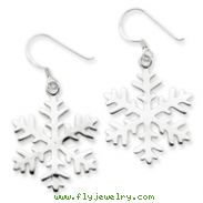 Sterling Silver Snowflake Dangle Earrings