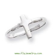 Sterling Silver Solid Cross Ring