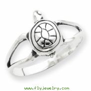Sterling Silver Solid Turtle Ring