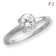 Sterling Silver Solitaire Round CZ Ring