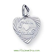 Sterling Silver Special Friend Disc Charm